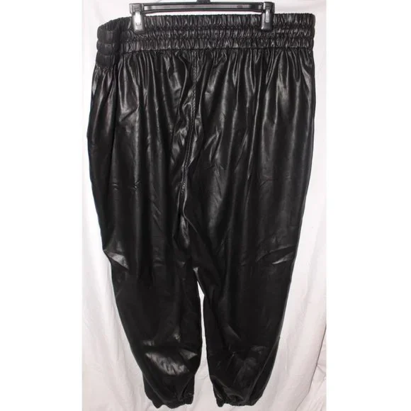 NWT Blank NYC Faux Leather Night Crawling Joggers Plus Size 2X